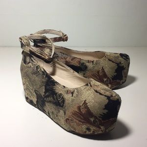 Jeffrey Campbell Cat Tapestry shoes